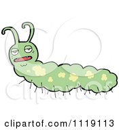 Poster, Art Print Of Green Caterpillar 7