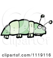Cartoon Of A Green Caterpillar 10 Royalty Free Vector Clipart by lineartestpilot