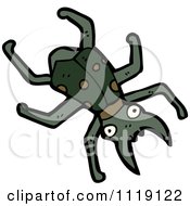 Cartoon Of A Green Stag Beetle 2 Royalty Free Vector Clipart by lineartestpilot