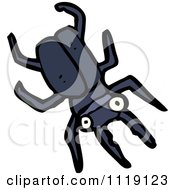 Cartoon Of A Stag Beetle 2 Royalty Free Vector Clipart by lineartestpilot