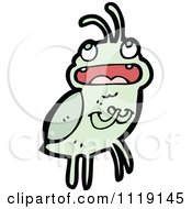 Cartoon Of A Green Beetle 8 Royalty Free Vector Clipart by lineartestpilot