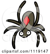 Cartoon Of A Brown Spider Royalty Free Vector Clipart by lineartestpilot #COLLC1119147-0180