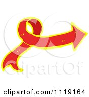Clipart Of A Red And Yellow Arrow Ribbon 3 Royalty Free Vector Illustration by lineartestpilot