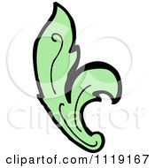 Clipart Of A Green Leaf Floral Design Element 1 Royalty Free Vector Illustration by lineartestpilot