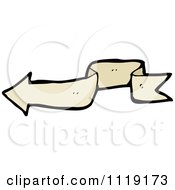 Clipart Of A Tan Arrow Ribbon 6 Royalty Free Vector Illustration