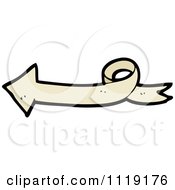 Clipart Of A Tan Arrow Ribbon 8 Royalty Free Vector Illustration