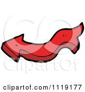 Clipart Of A Red Arrow Ribbon 1 Royalty Free Vector Illustration