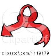 Clipart Of A Red Arrow Ribbon 3 Royalty Free Vector Illustration