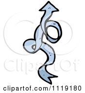 Clipart Of A Blue Arrow Ribbon Royalty Free Vector Illustration