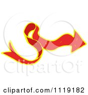 Clipart Of A Red And Yellow Arrow Ribbon 2 Royalty Free Vector Illustration