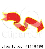 Clipart Of A Red And Yellow Arrow Ribbon 7 Royalty Free Vector Illustration