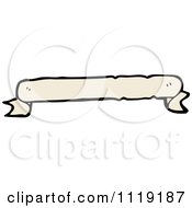 Clipart Of A White Ribbon Banner 1 Royalty Free Vector Illustration