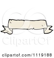 Clipart Of A White Ribbon Banner 2 Royalty Free Vector Illustration