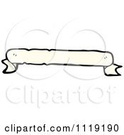 Clipart Of A White Ribbon Banner 3 Royalty Free Vector Illustration by lineartestpilot