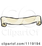 Clipart Of A Aged Ribbon Banner 4 Royalty Free Vector Illustration