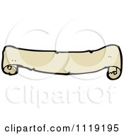 Clipart Of A Aged Ribbon Banner 1 Royalty Free Vector Illustration