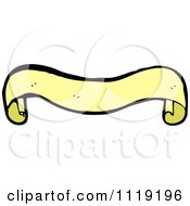 Clipart Of A Yellow Ribbon Banner 1 Royalty Free Vector Illustration