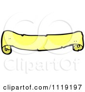 Clipart Of A Yellow Ribbon Banner 2 Royalty Free Vector Illustration