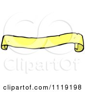 Clipart Of A Yellow Ribbon Banner 3 Royalty Free Vector Illustration