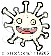 Poster, Art Print Of White Virus Germ Bacteria 3