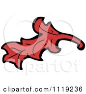Clipart Of A Red Leaf Floral Design Element 3 Royalty Free Vector Illustration