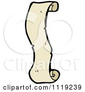 Clipart Of An Aged Paper Scroll 2 Royalty Free Vector Illustration by lineartestpilot