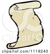 Clipart Of An Aged Paper Scroll 3 Royalty Free Vector Illustration by lineartestpilot