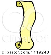 Clipart Of An Aged Yellow Paper Scroll 1 Royalty Free Vector Illustration by lineartestpilot