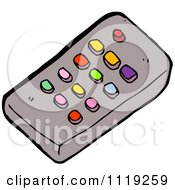 Poster, Art Print Of Tv Remote Control With Colorful Buttons