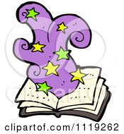 Cartoon Of A Magic Spell Or Story Book 1 Royalty Free Vector Clipart