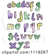 Poster, Art Print Of Colorful Lowercase Letters With Eyes
