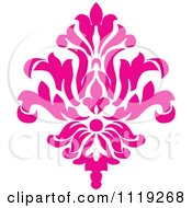 Pink Victorian Floral Damask Design Element 2