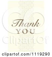 Brown Thank You Text Over Circles On Beige