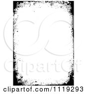 Clipart Of A Grungy Distressed Black Border With Copyspace Royalty Free Vector Illustration