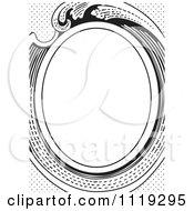 Poster, Art Print Of Retro Black And White Victorian Oval Frame