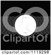 Poster, Art Print Of White Round Frame Over Circles On Black