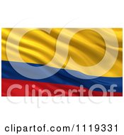 Clipart Of A 3d Waving Flag Of Colombia Rippling And Waving Royalty Free CGI Illustration by stockillustrations