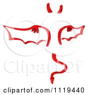 Poster, Art Print Of 3d Red Devil With Wings A Horn And A Forked Tail