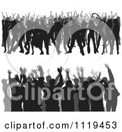 Poster, Art Print Of Crowds Of Silhouetted Dancers 1