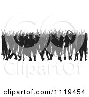 Poster, Art Print Of Silhouetted Crowd Of Dancers 3