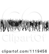 Poster, Art Print Of Silhouetted Crowd Of Dancers 6