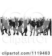 Poster, Art Print Of Silhouetted Crowd Of Dancers 5
