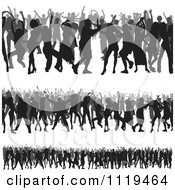 Poster, Art Print Of Crowds Of Silhouetted Dancers 2