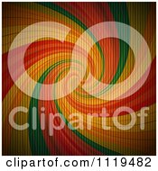 Clipart Of A Rainbow Swirl With A Corrugated Cardboard Texture Royalty Free Vector Illustration