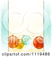 Clipart Of A Christmas Background With Flares Baubles And Copyspace Royalty Free Vector Illustration