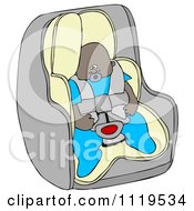 African American Baby Boy In A Car Seat