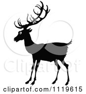 Poster, Art Print Of Retro Vintage Black And White Deer