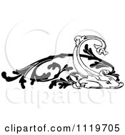 Poster, Art Print Of Retro Vintage Black And White Ornate Fish Design Element