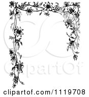 Poster, Art Print Of Retro Vintage Black And White Passion Flower Frame