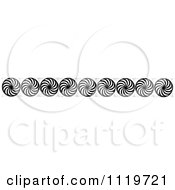 Clipart Of A Retro Vintage Black And White Peppermint Candy Border 1 Royalty Free Vector Illustration